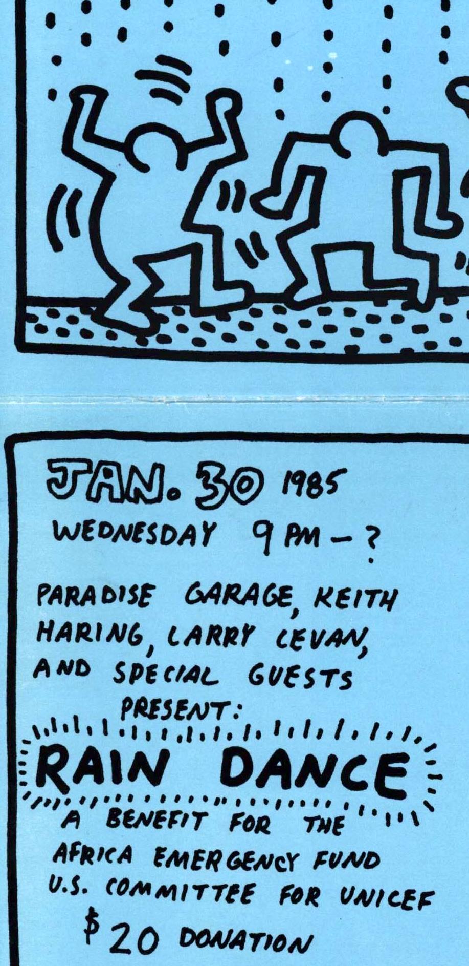Keith Haring Rain Dance 1985 (Keith Haring posters) For Sale 3