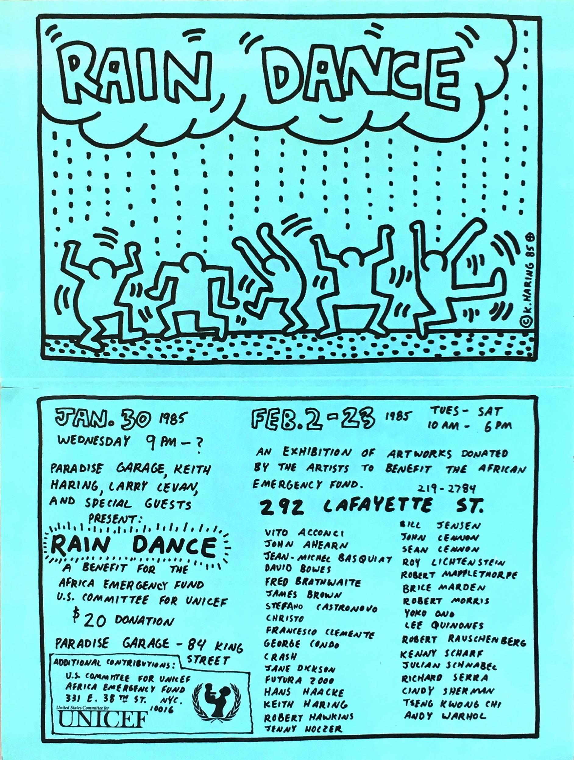 Affiche de la danse de la pluie de Keith Haring (Keith Haring Paradise garage) 1