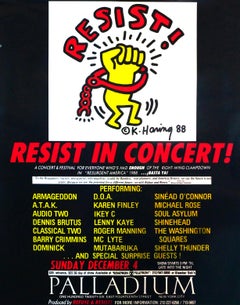 Keith Haring Resist in Concert! poster 1988 (Keith Haring Activist)