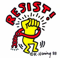 Vintage Keith Haring Resist in Concert! poster 1988