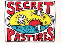 Keith Haring Secret Pastures 1984 (vintage Keith Haring 1980s announcement) 