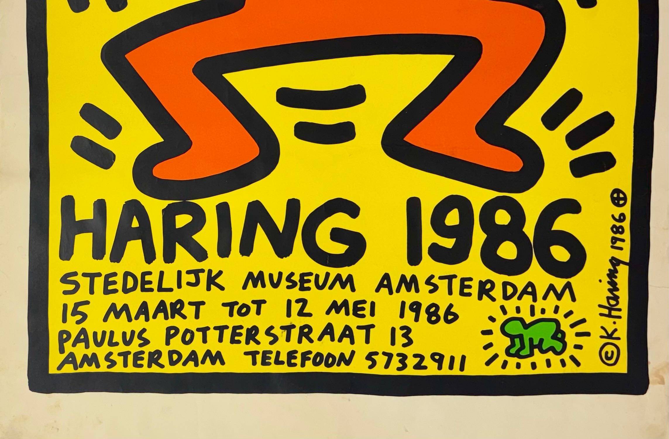 Keith Haring Stedelijk Museum 1986 (Cartel de Keith Haring del Museo Stedelijk 1986) en venta 1