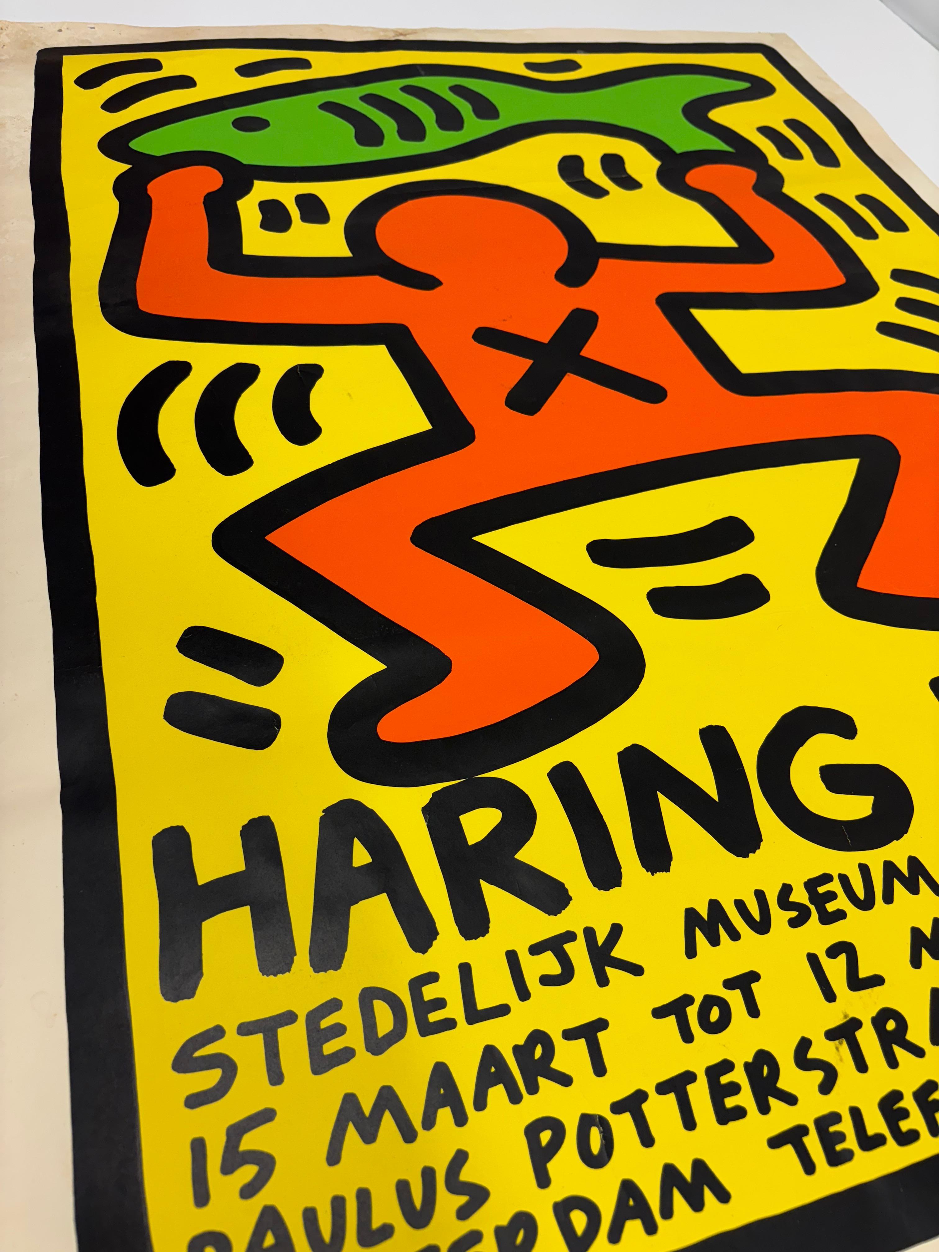 Keith Haring Stedelijk Museum 1986 (Cartel de Keith Haring del Museo Stedelijk 1986) en venta 2