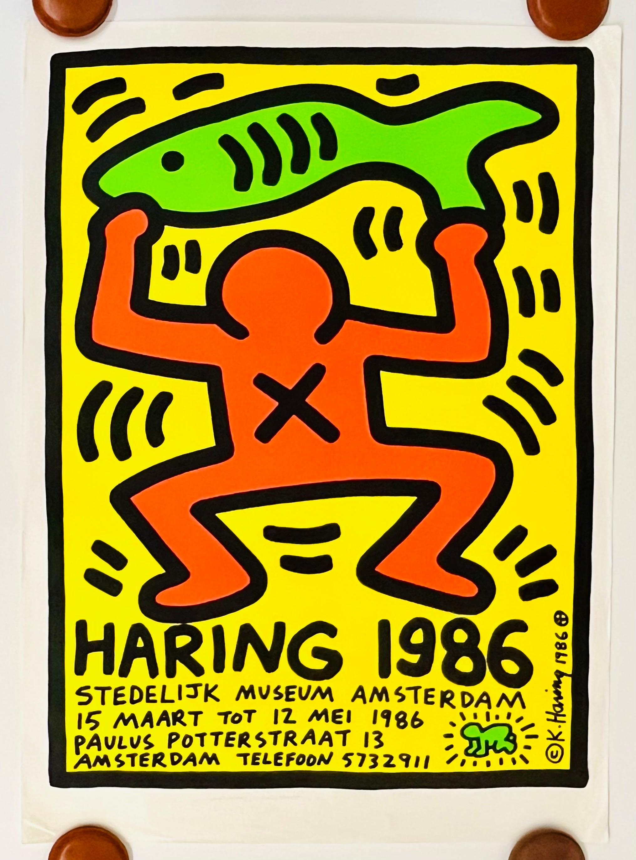 Keith Haring Stedelijk Museum 1986 (Keith Haring Stedelijk Museum poster 1986)  For Sale 2
