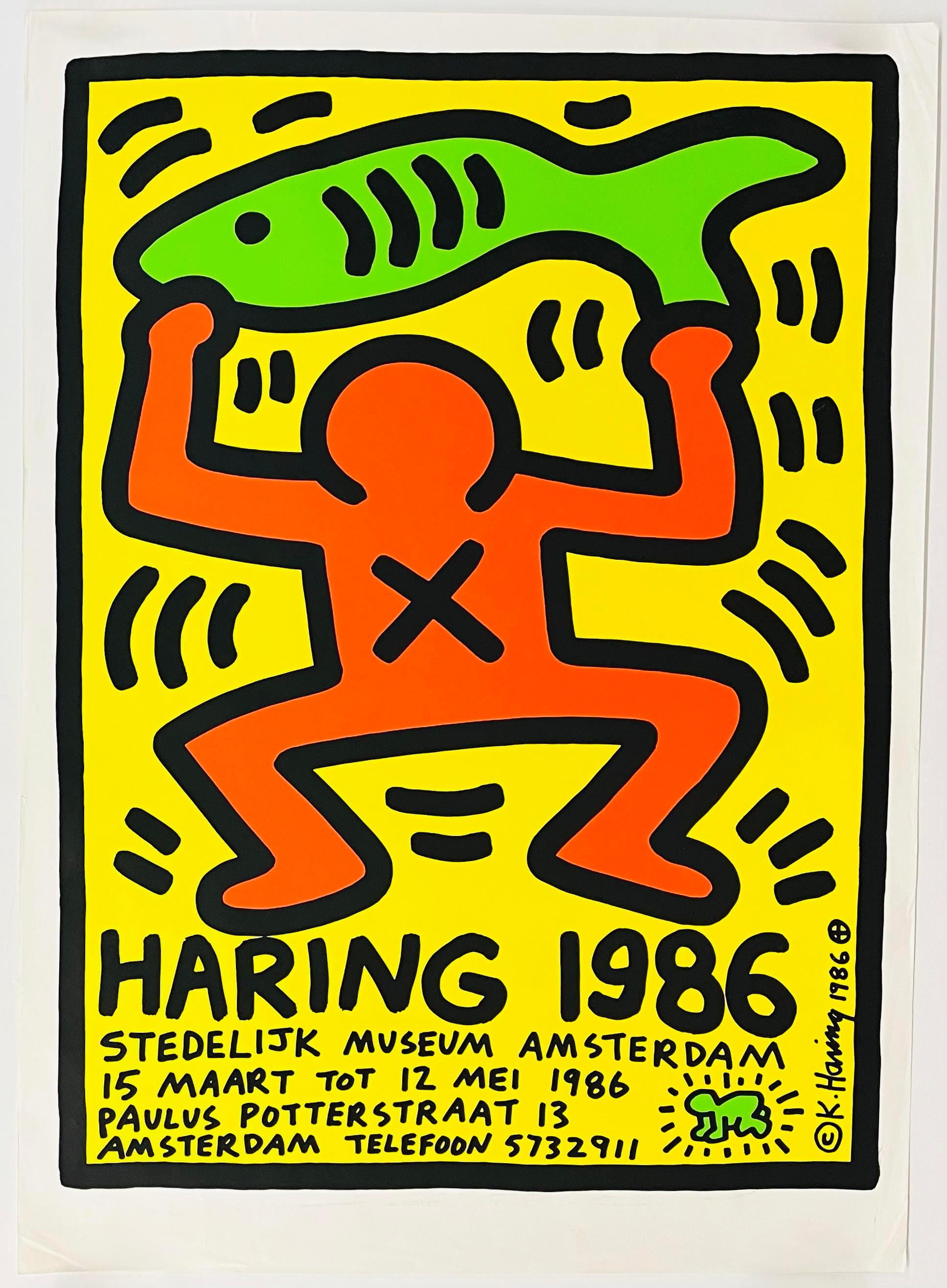 Keith Haring Stedelijk Museum 1986 (Keith Haring Stedelijk Museum poster 1986)  For Sale 3