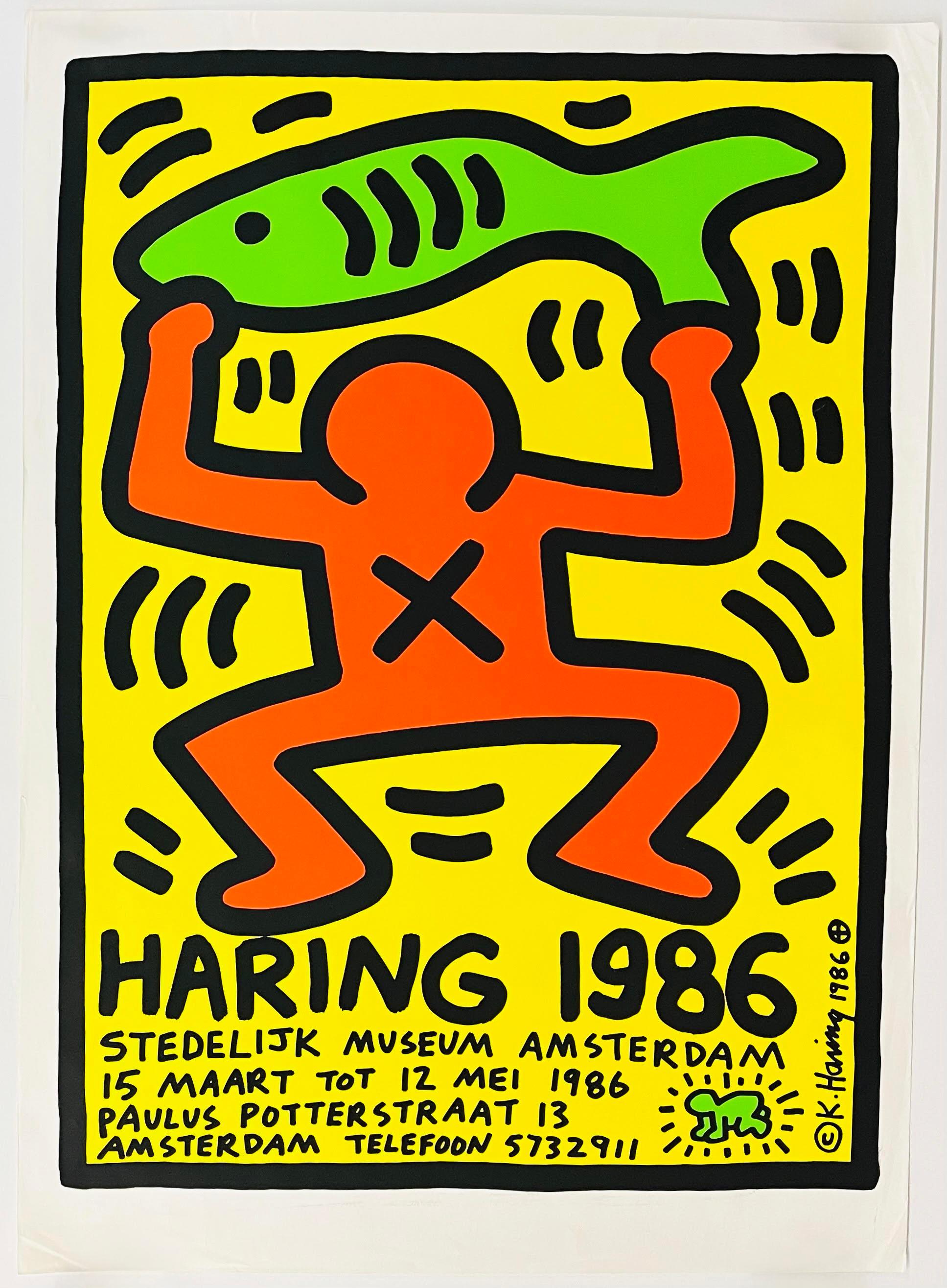 Keith Haring Stedelijk Museum 1986 (Keith Haring Stedelijk Museum poster 1986) For Sale 3