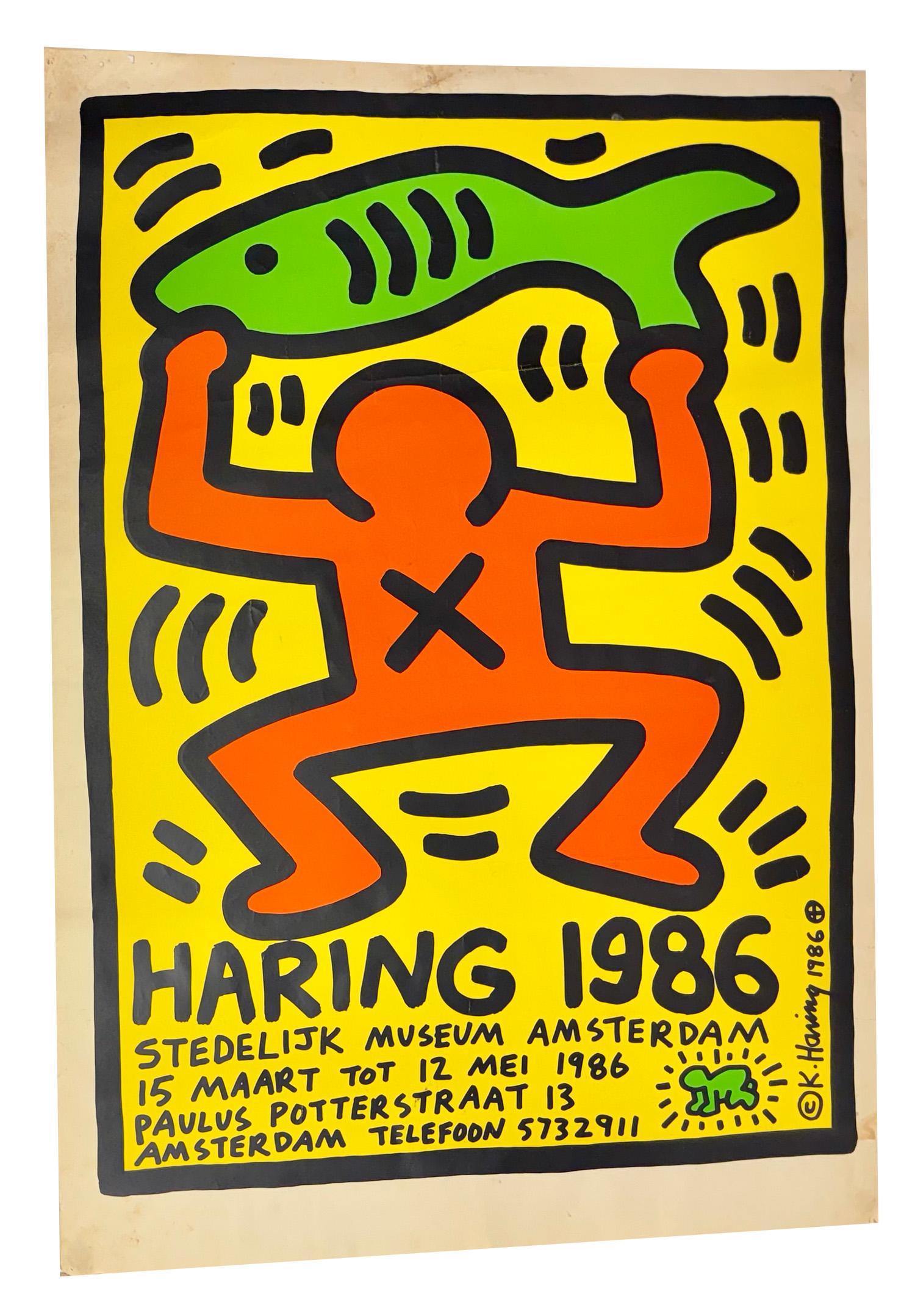 Keith Haring Stedelijk Museum 1986 (affiche du Stedelijk Museum de Keith Haring 1986) en vente 4