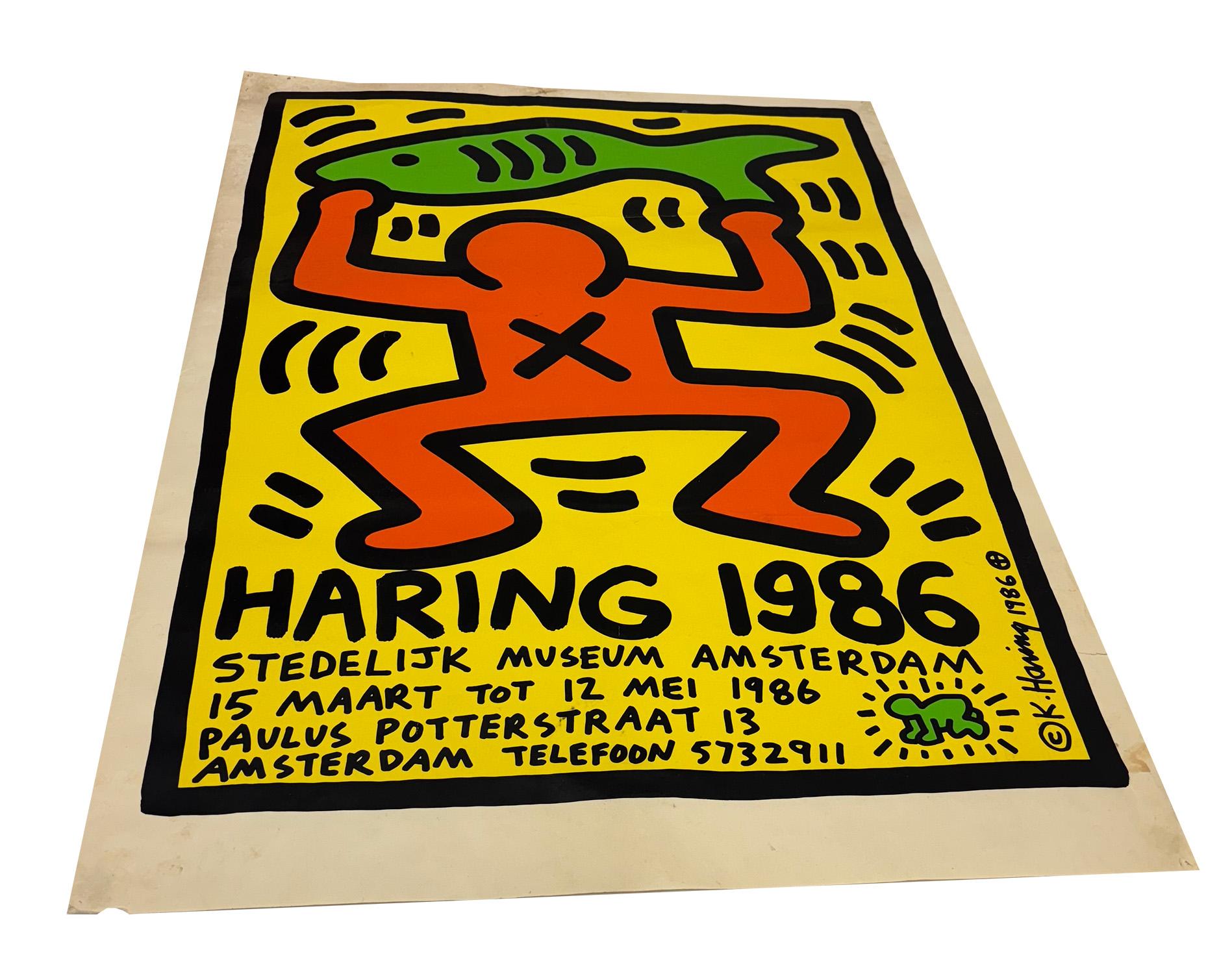 Keith Haring Stedelijk Museum 1986 (affiche du Stedelijk Museum de Keith Haring 1986) en vente 5