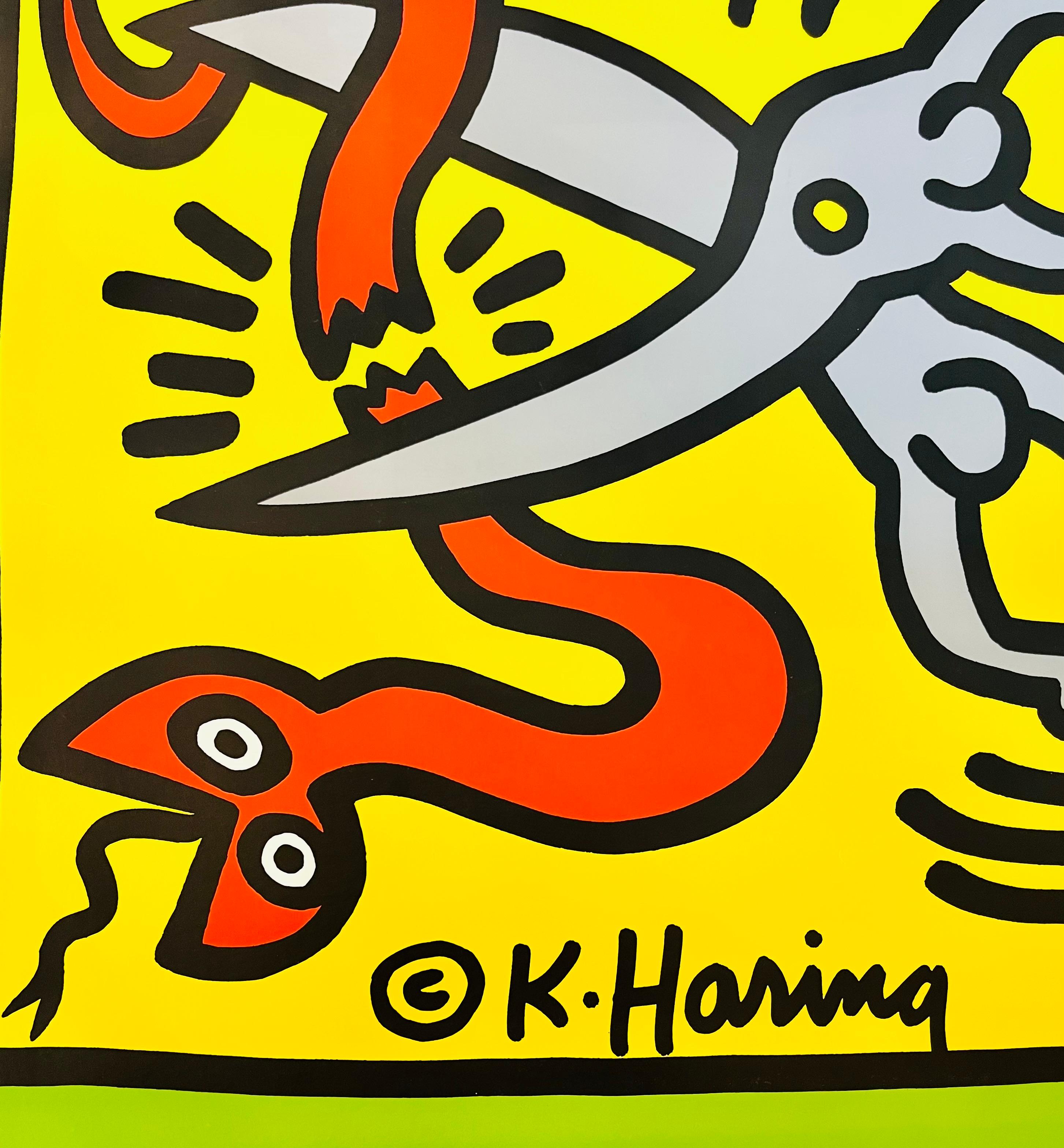 Keith Haring Stop Aids poster 1989  (Keith Haring activist poster) 1