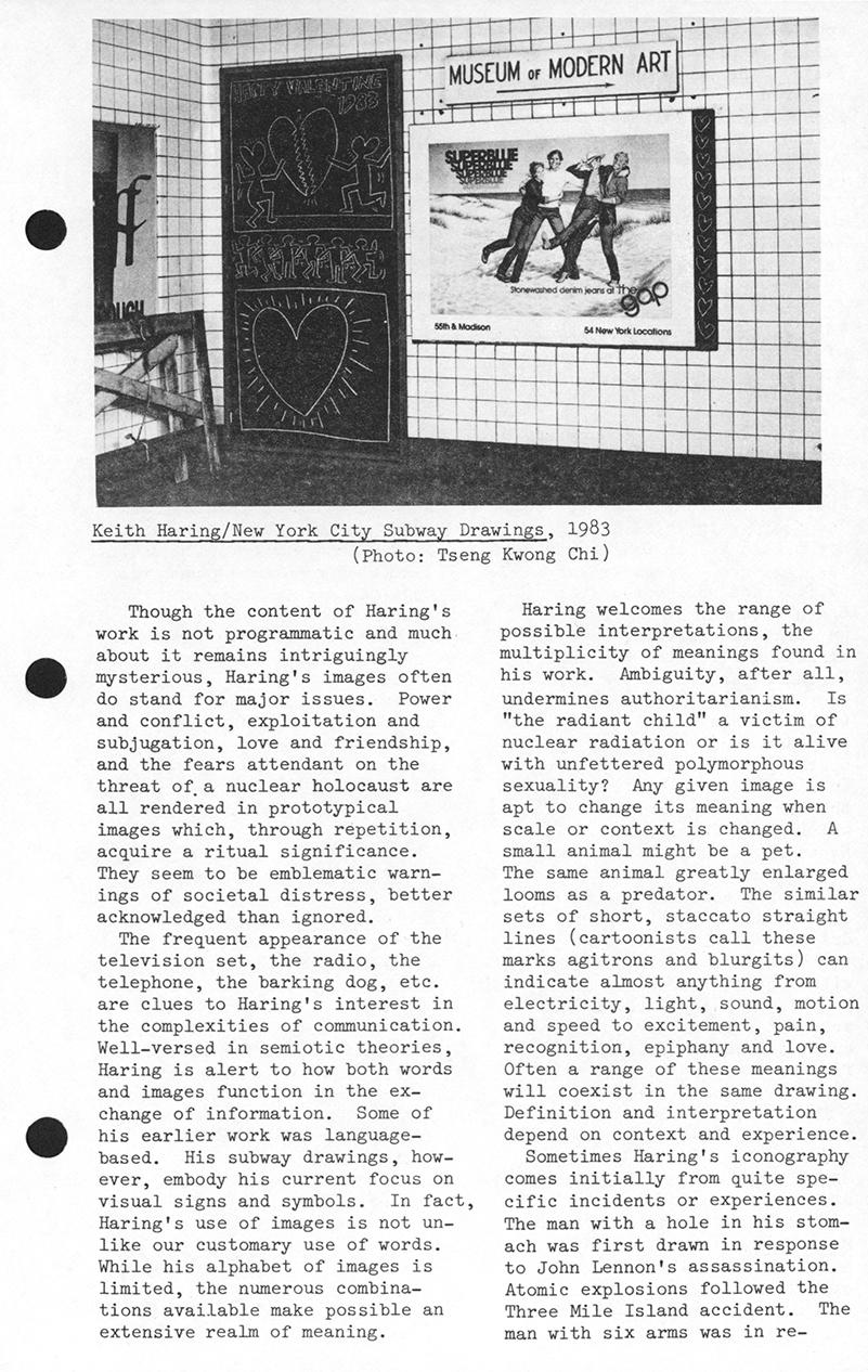 Keith Haring Subway Drawings 1983 (exhibition catalog) For Sale 3