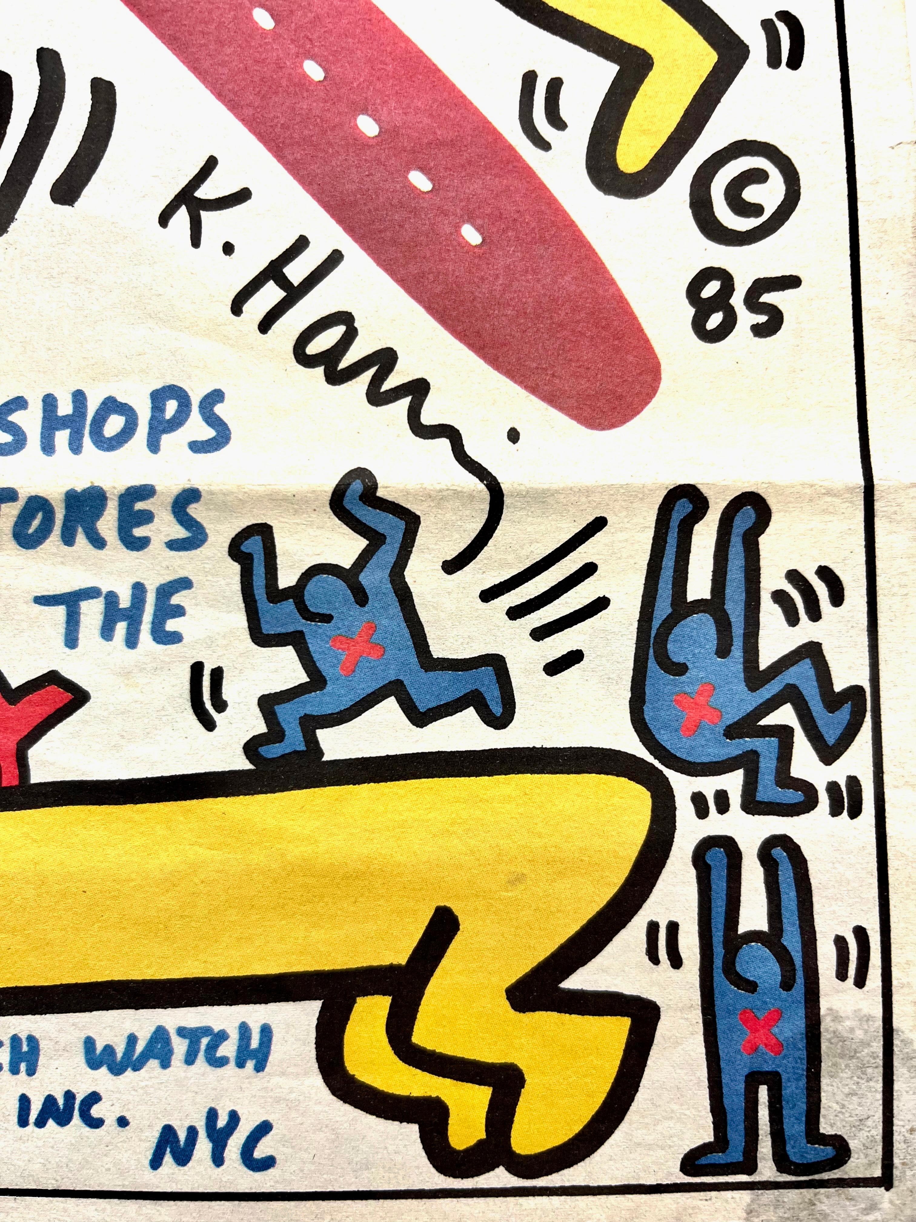Keith Haring Swatch poster advertisement (vintage Keith Haring posters) 1