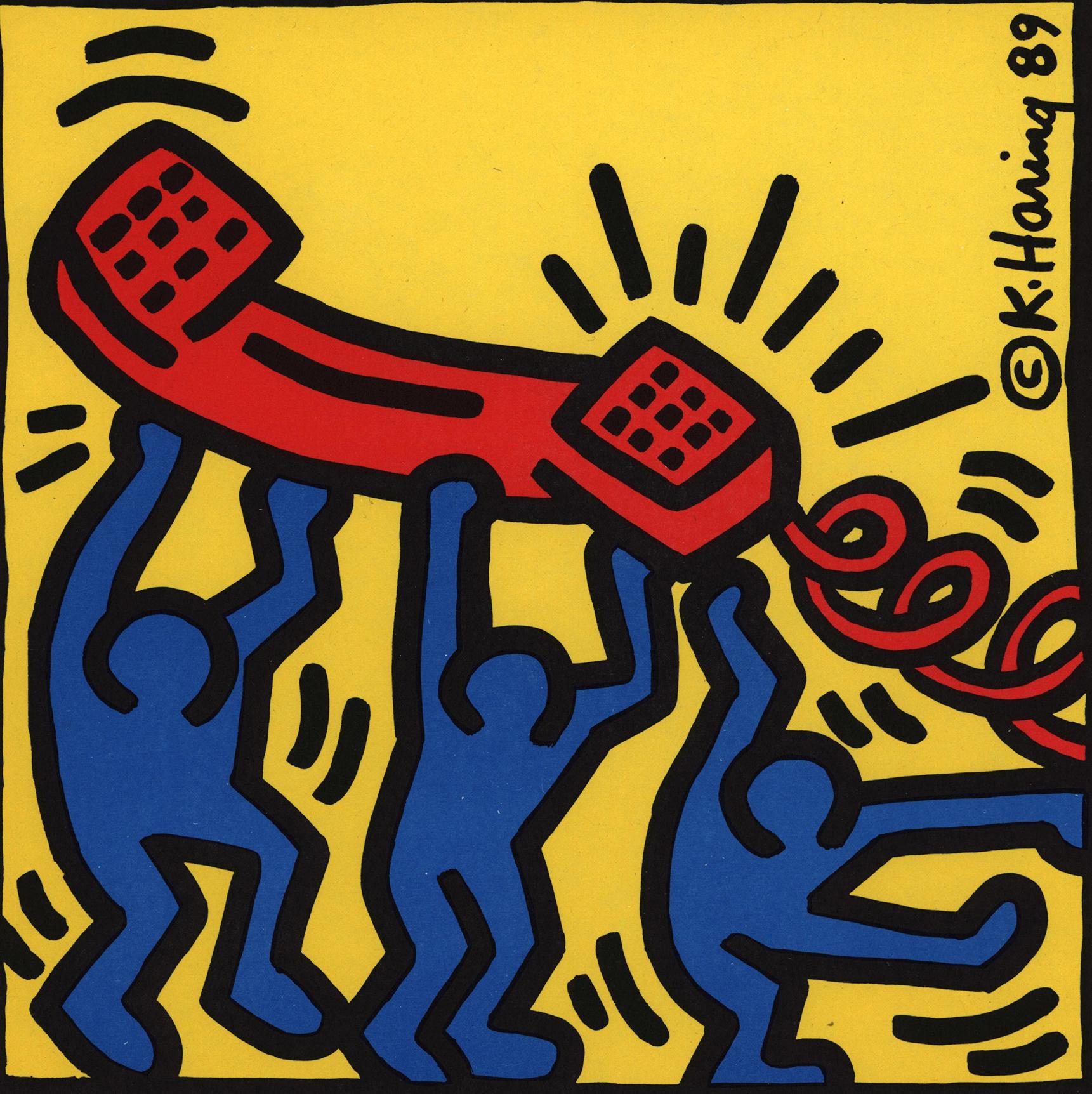Keith Haring ¡Habla con nosotros! 1989 (Línea de ayuda Keith Haring) en venta 1
