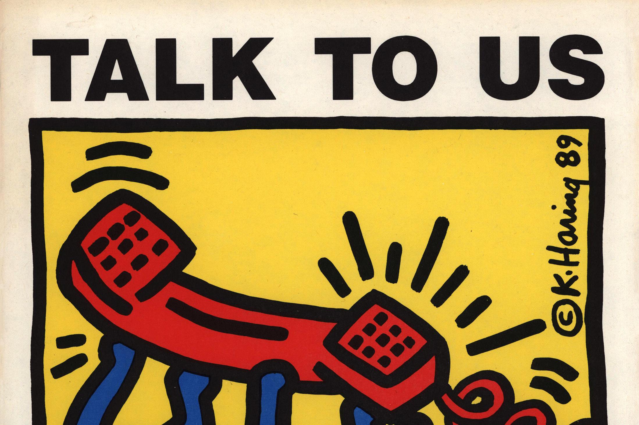 Keith Haring ¡Habla con nosotros! 1989 (Línea de ayuda Keith Haring) en venta 2