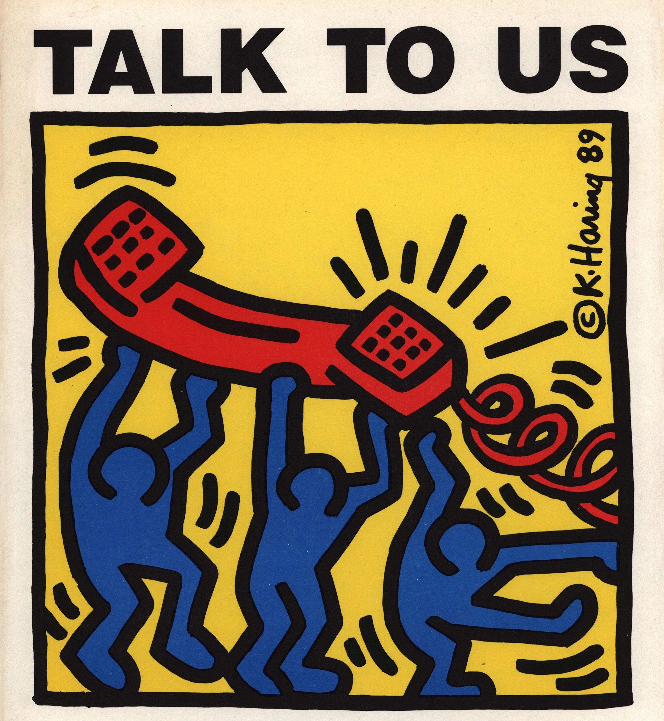 Keith Haring ¡Habla con nosotros! 1989 (Línea de ayuda Keith Haring) en venta 4