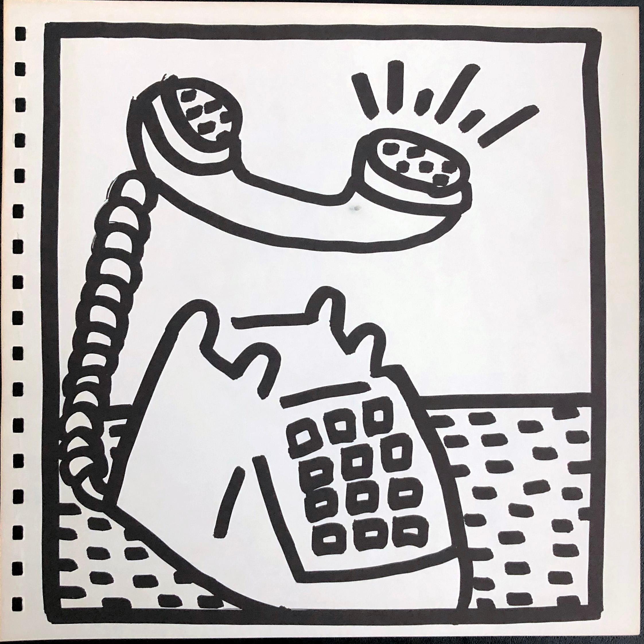 Keith Haring telephone lithograph 1982 (Keith Haring prints)  1