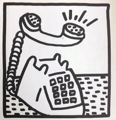 Keith Haring telephone lithograph 1982 (Keith Haring prints)