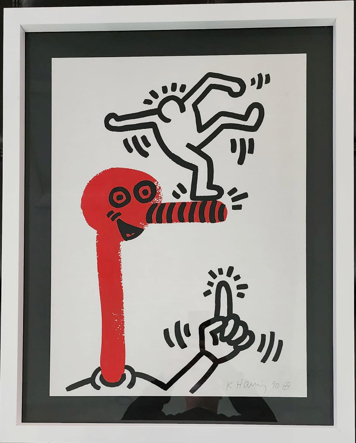 KEITH HARING 'THE STORY OF RED AND BLUE - 1', 1989, SIGNED & NUMBERED - Print by Keith Haring