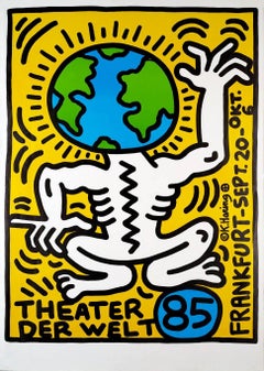 Vintage Keith Haring Theater der Welt Frankfurt (Keith Haring 1985) 