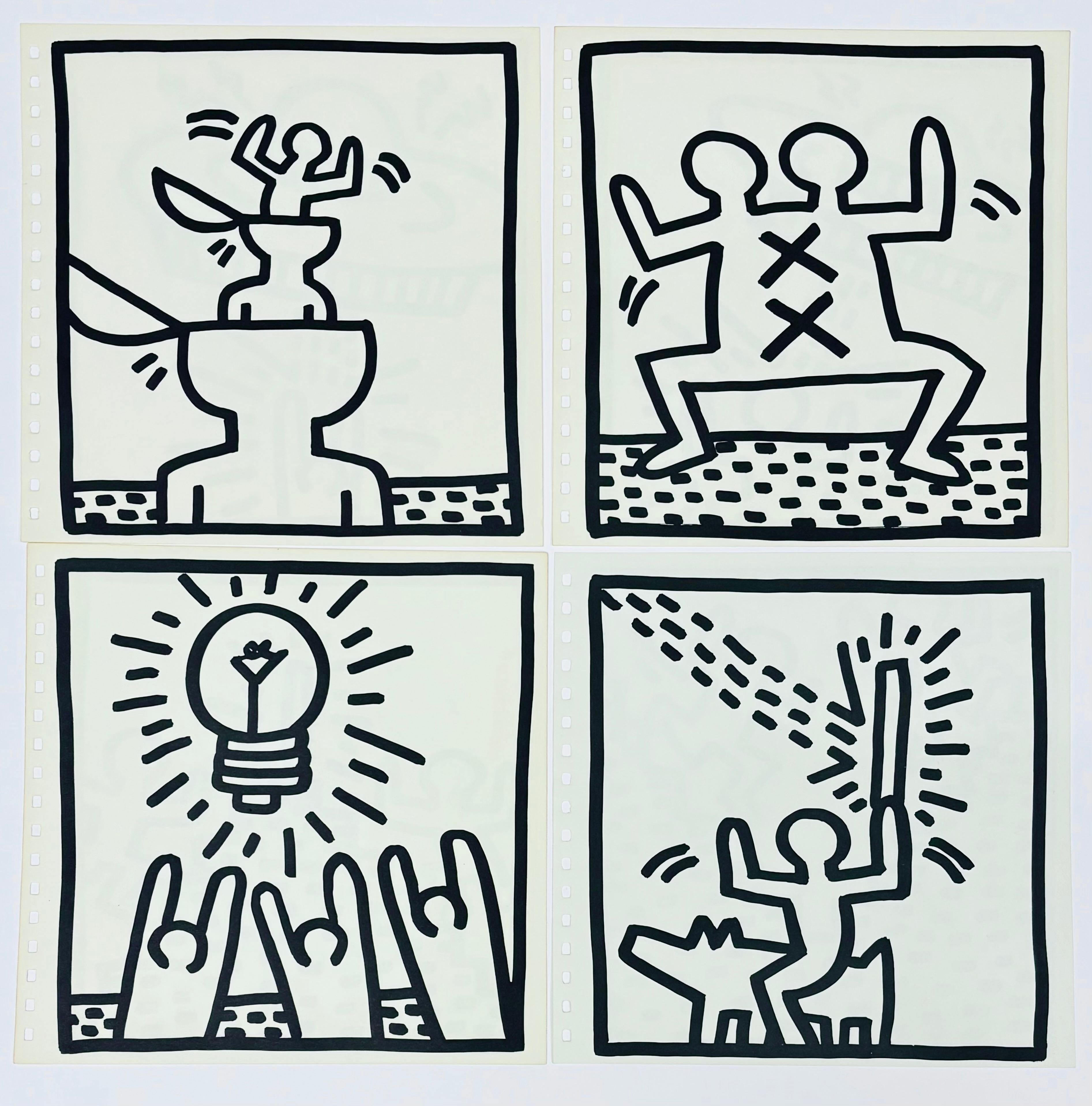 Keith Haring Tony Shafrazi gallery 1982 (ensemble de 4 œuvres imprimées) en vente 1