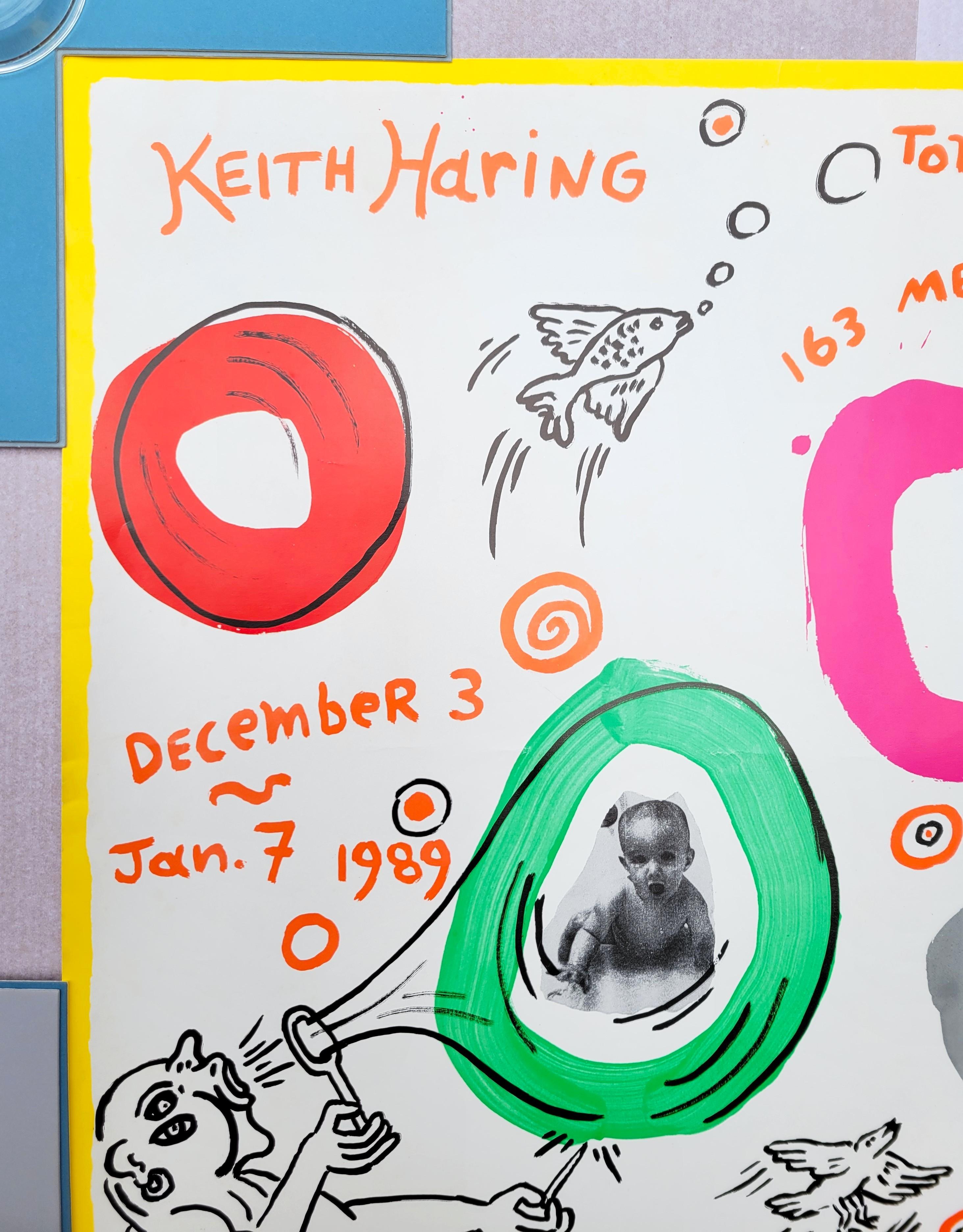Keith Haring: Tony Shafrazi Gallery Poster /// New York Street Pop Art Exhibit For Sale 2