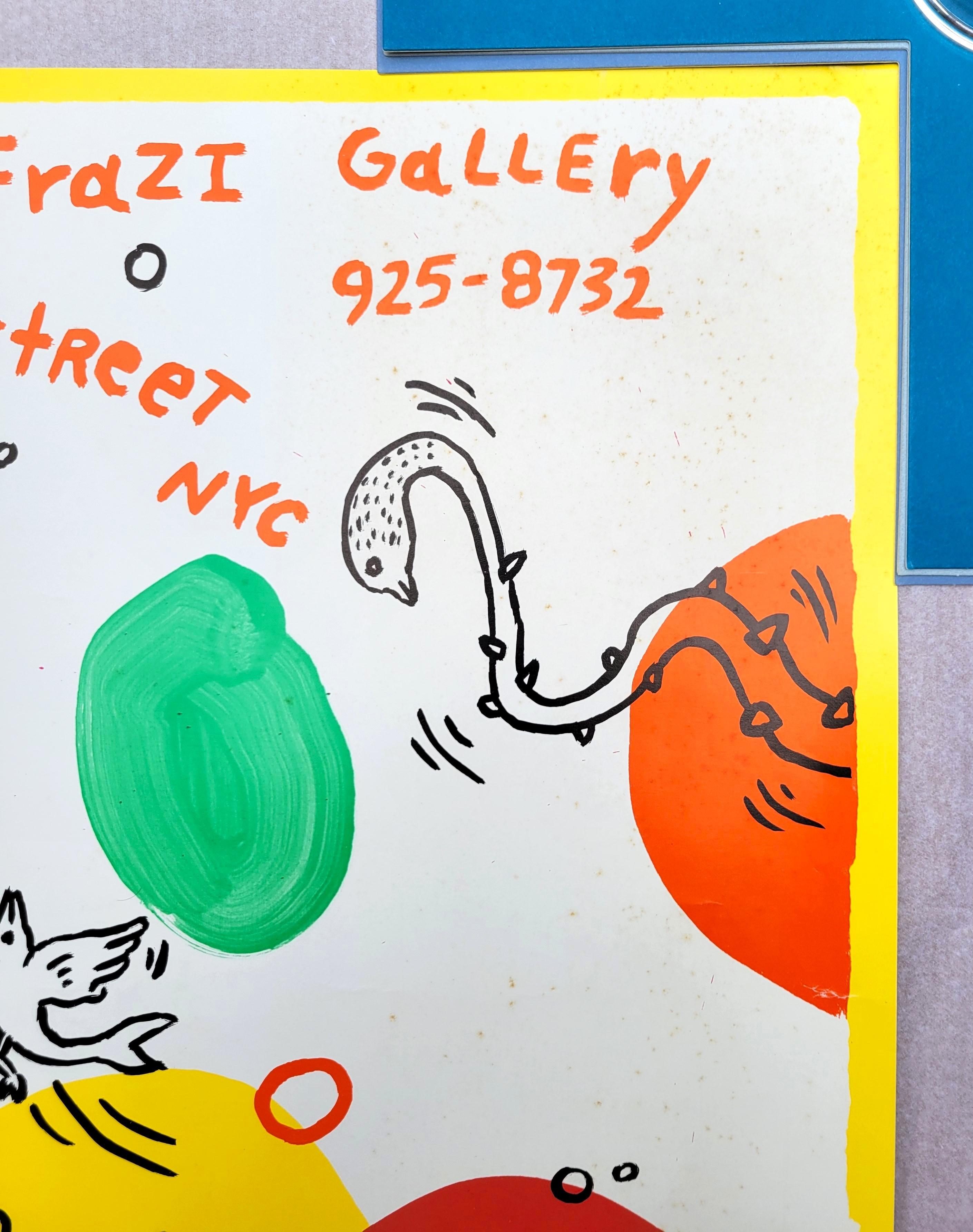 Keith Haring: Tony Shafrazi Gallery Poster /// New York Street Pop Art Exhibit For Sale 3