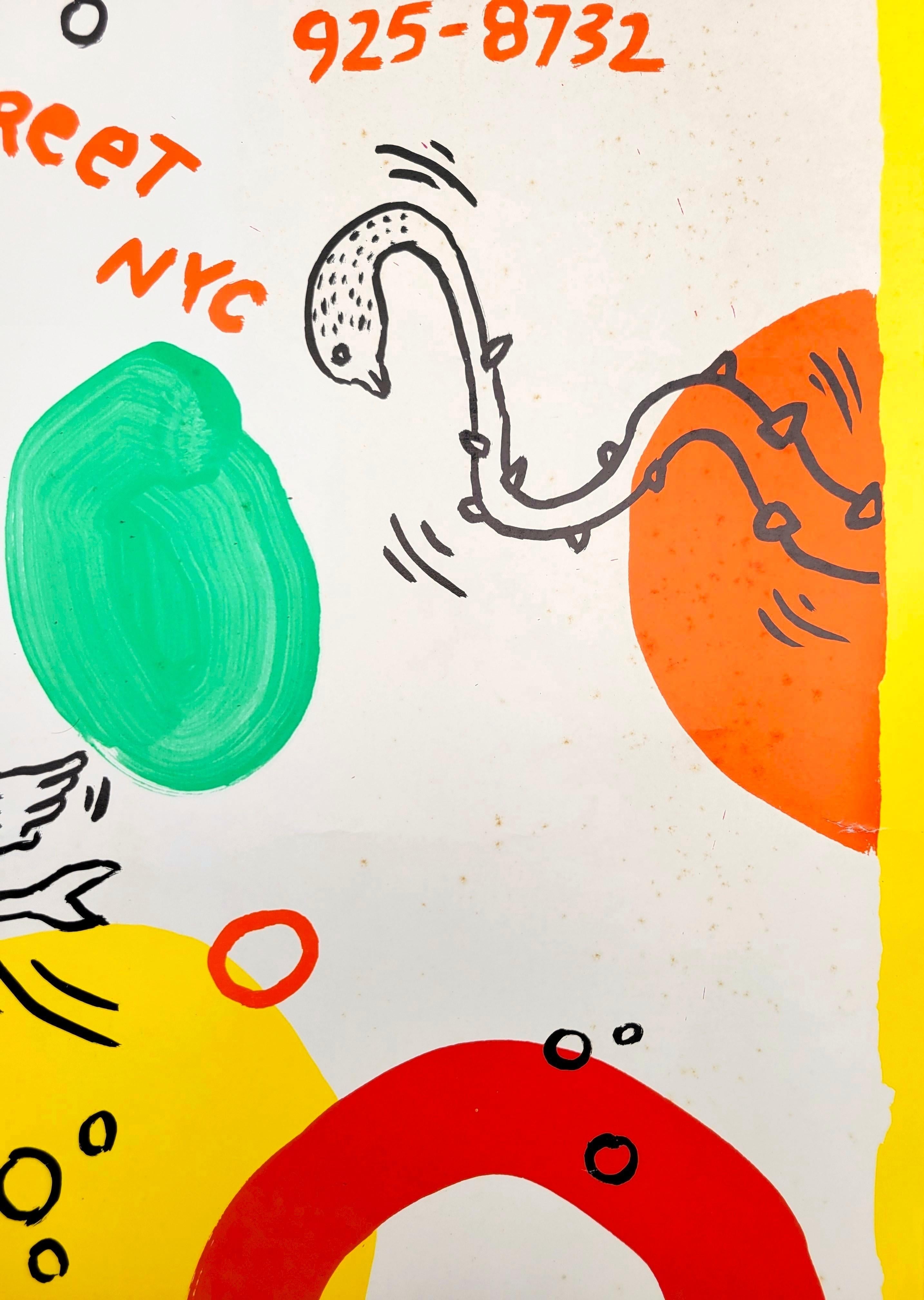 Keith Haring: Tony Shafrazi Gallery Poster /// New York Street Pop Art Exhibit For Sale 7