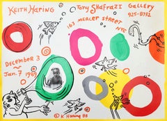 Keith Haring: Cartel de la Galería Tony Shafrazi /// Exposición de Arte Pop Callejero de Nueva York