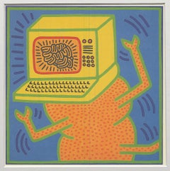 Untitled 1984 Offset Lithograph Print, Framed, Vintage, 1980s