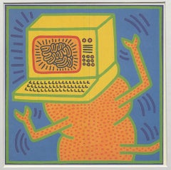 Untitled 1984 Offset Lithograph Print, Framed, Vintage, 1980s