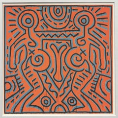 Untitled Offset Lithograph Print by Keith Haring, Framed, 1984