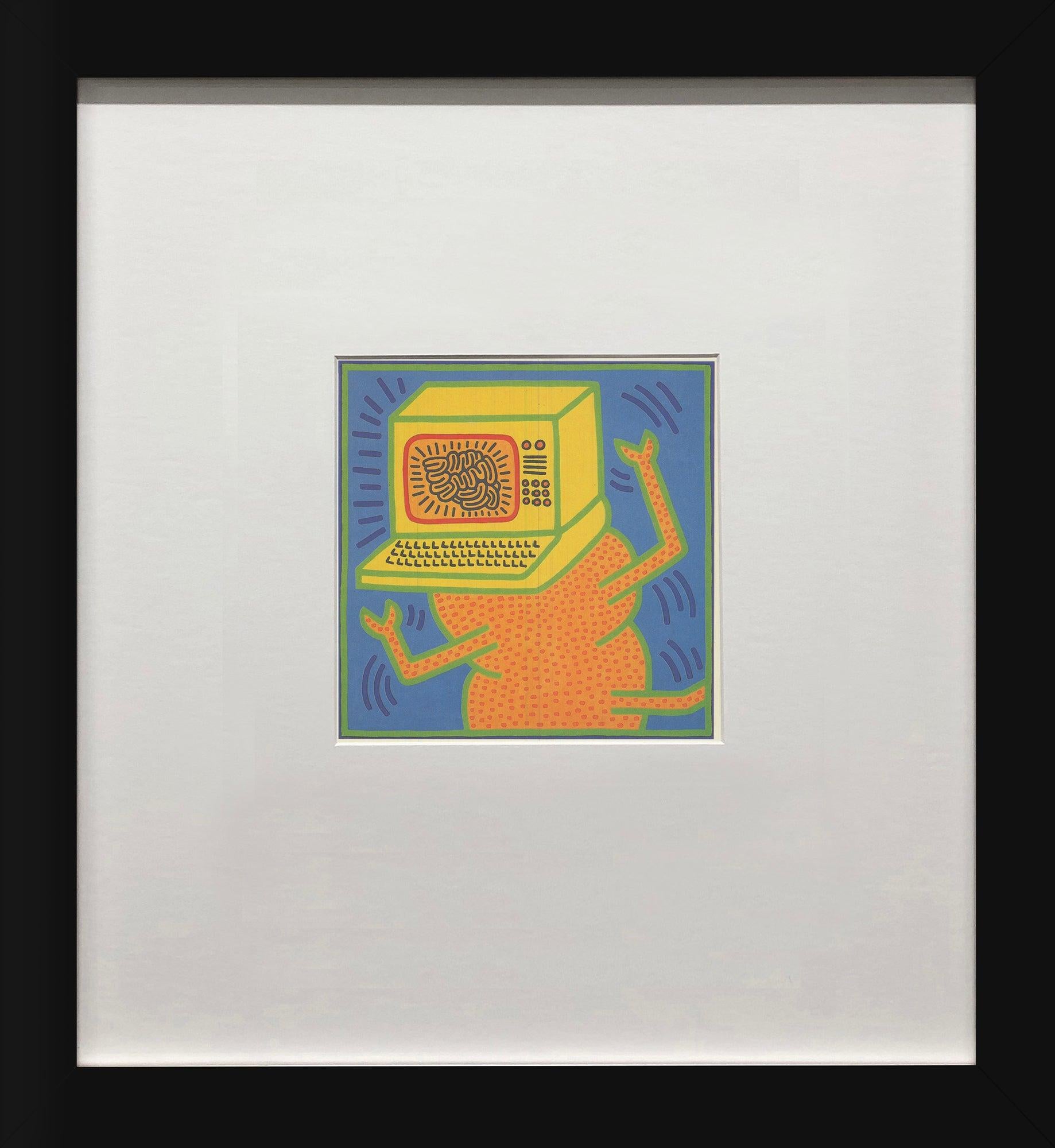 Carte postale lithographique offset vintage publiée par Art Unlimited Amsterdam. Imprimé en Hollande. Présentée dans un cadre en bois noir avec un profil frontal de 1 pouce et un profil latéral de 3/4 de pouce, l'œuvre d'art est montée derrière un