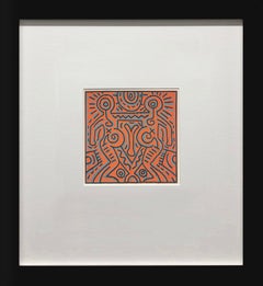Untitled Offset Lithograph Print by Keith Haring, Framed, 1984