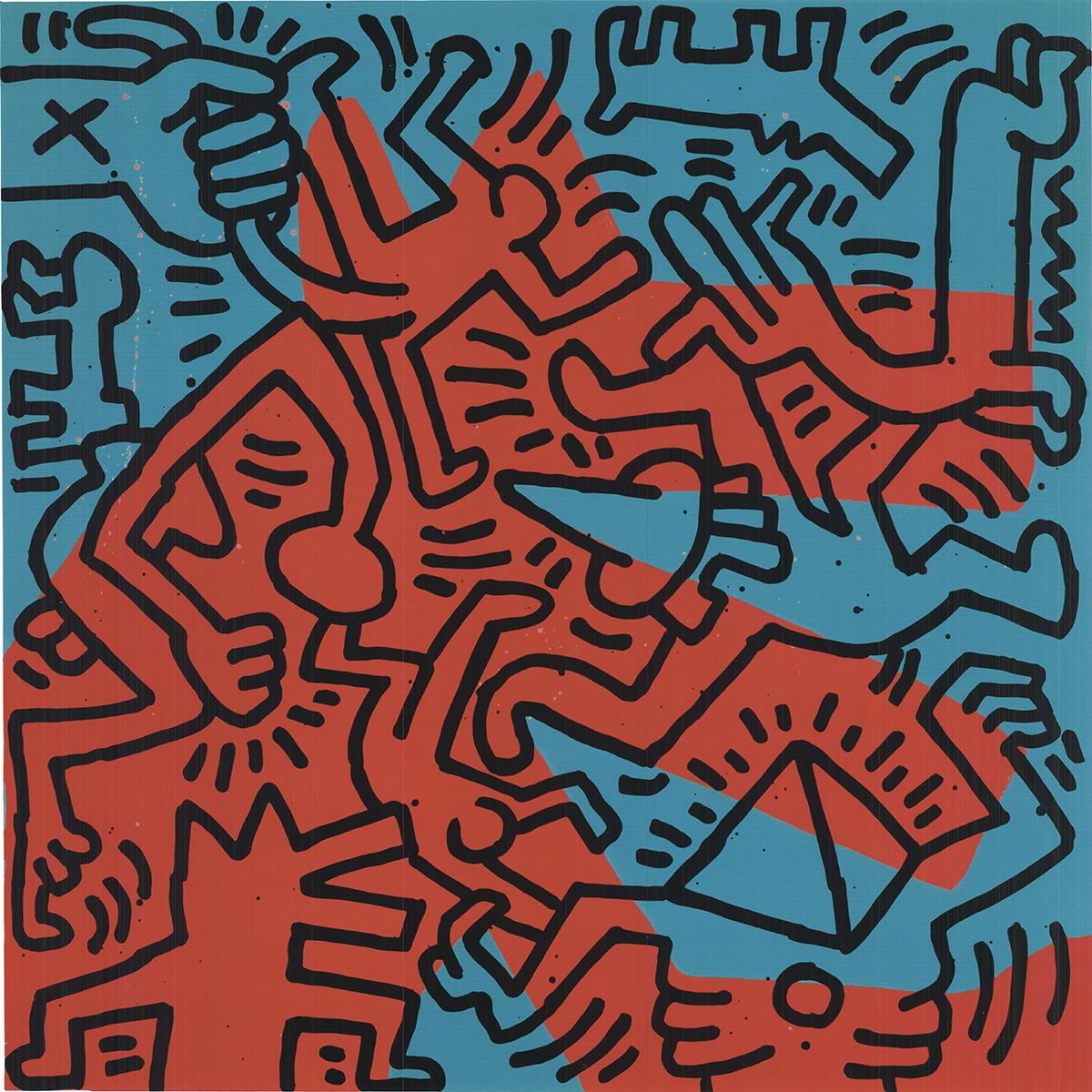 Offsetlithographie „Ohne Titel, 1984“, Keith Haring 2009- Offsetlithographie im Angebot 1