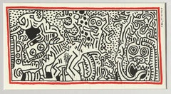 Keith Haring 'Untitled' 1984 Offset Lithograph Print, Framed, Rare