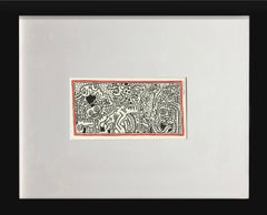 Keith Haring 'Sin título' 1984 Impresión offset, Enmarcado, Pop Art, Excelente