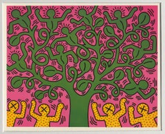 Untitled Offset Lithograph Print by Keith Haring, Framed, 1992