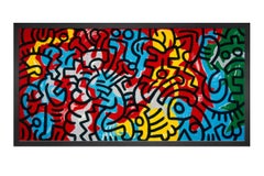 Keith Haring, Ohne Titel, 1985 (abstrakt) (gerahmt) 