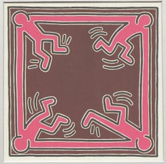 Keith Haring Untitled 1988 Offset Lithograph Print, Framed, 14x14