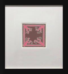 Keith Haring Untitled 1988 Offset Lithograph Print, Framed, 1990s
