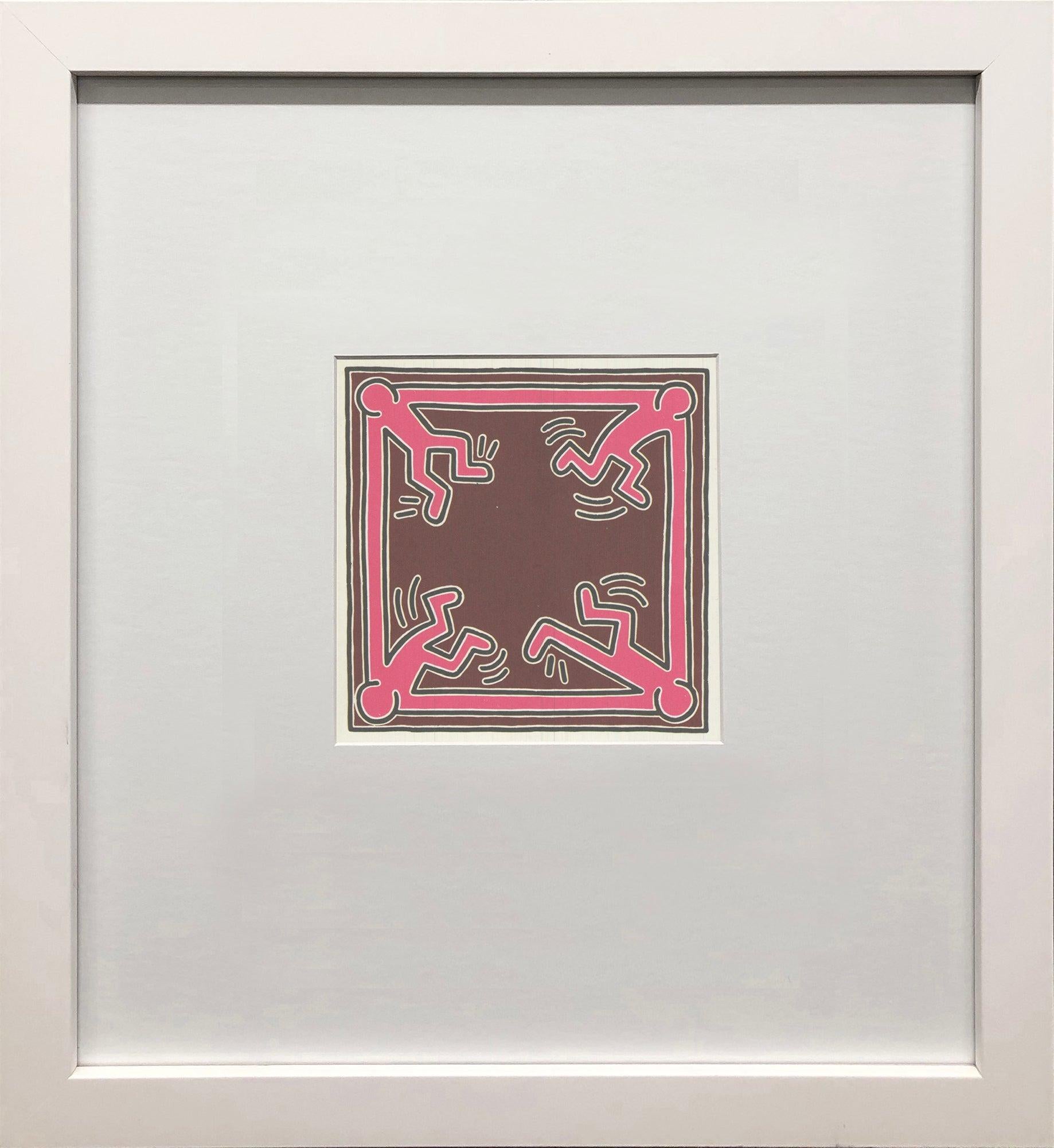 Vintage offset lithograph postcard published by Nouvelles Images SA Editeurs. Printed in France. Presented in a white wood frame with a 1-inch front profile and a 3/4-inch side profile, the artwork is mounted behind a 4-inch mat, creating a refined,