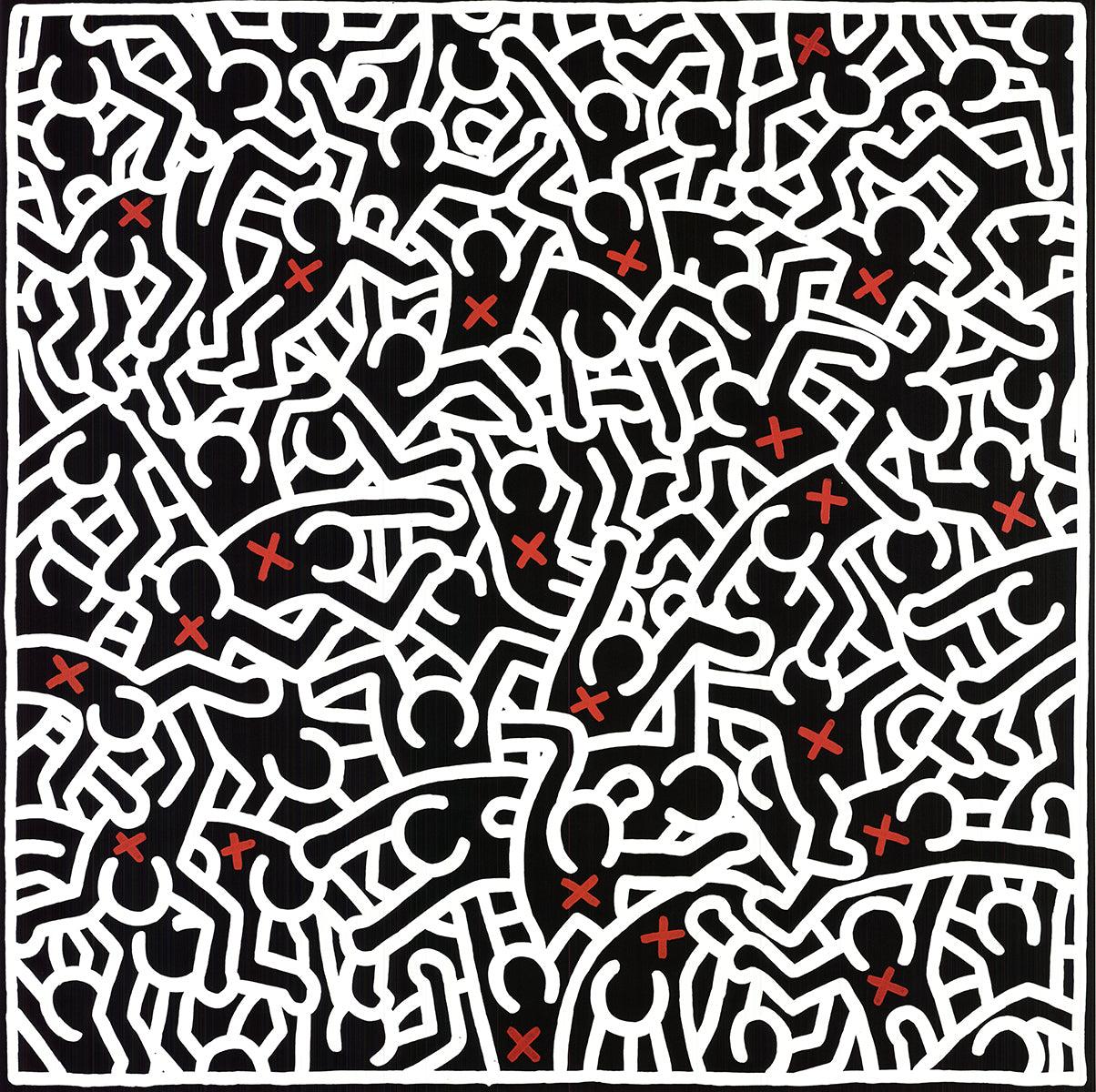 „Untitled (April 1985)“ von Keith Haring, 1998, Poster im Angebot 1