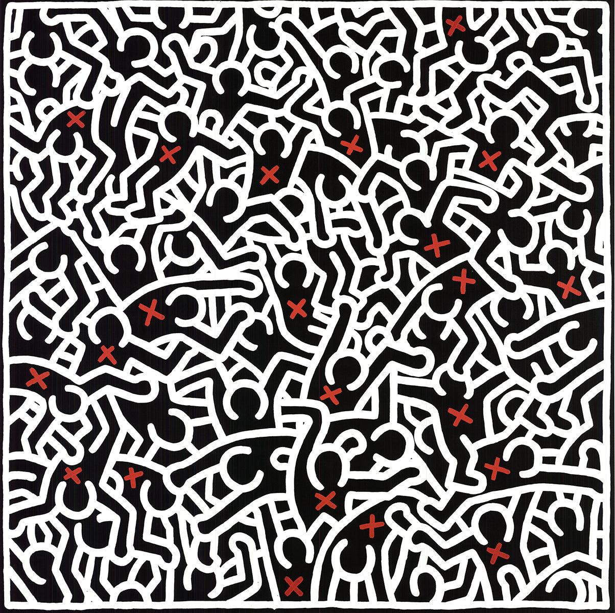 „Ohne Titel (April 1985)“ von Keith Haring, 1998 – Vintage Pop Art im Angebot 1