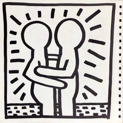 Keith Haring (untitled) Best Buddies lithograph 1982 (Keith Haring prints)