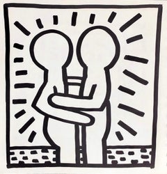 Keith Haring (untitled) Best Buddies lithograph 1982 (Keith Haring prints)