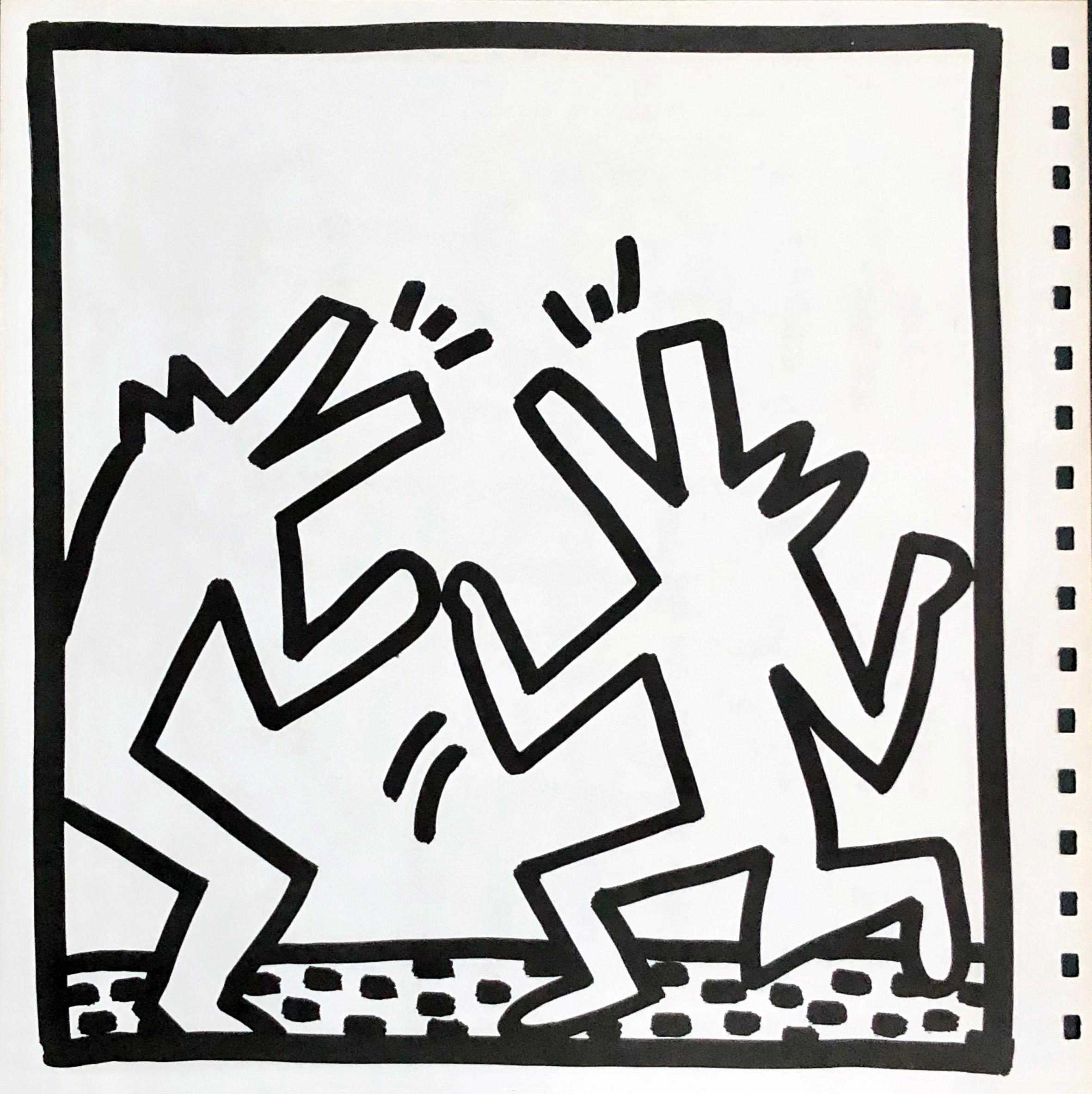 Keith Haring (untitled) Crocodiles lithograph 1982 (Keith Haring prints)  - Print by (after) Keith Haring