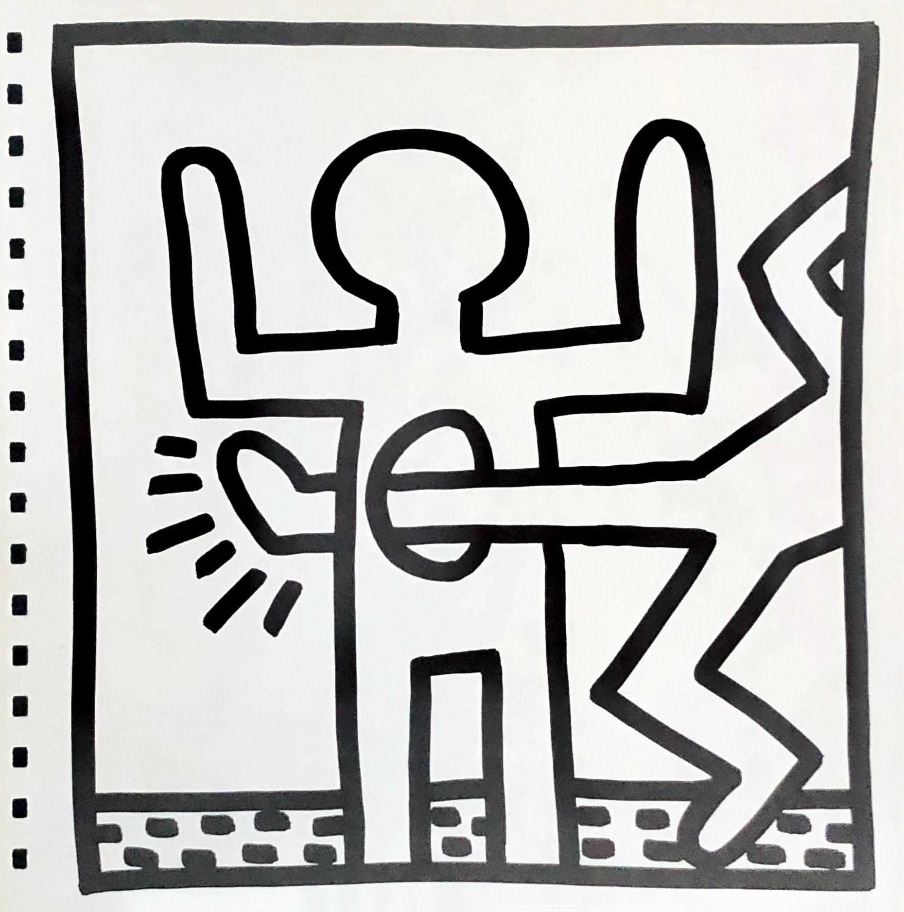 Keith Haring (untitled) Crocodile Lithograph 1982
Double-sided offset lithograph published by Tony Shafrazi Gallery, New York, 1982 from an edition of 2000. 

Single sheet lithograph from the seminal spiral bound, early monograph showcasing Haring's
