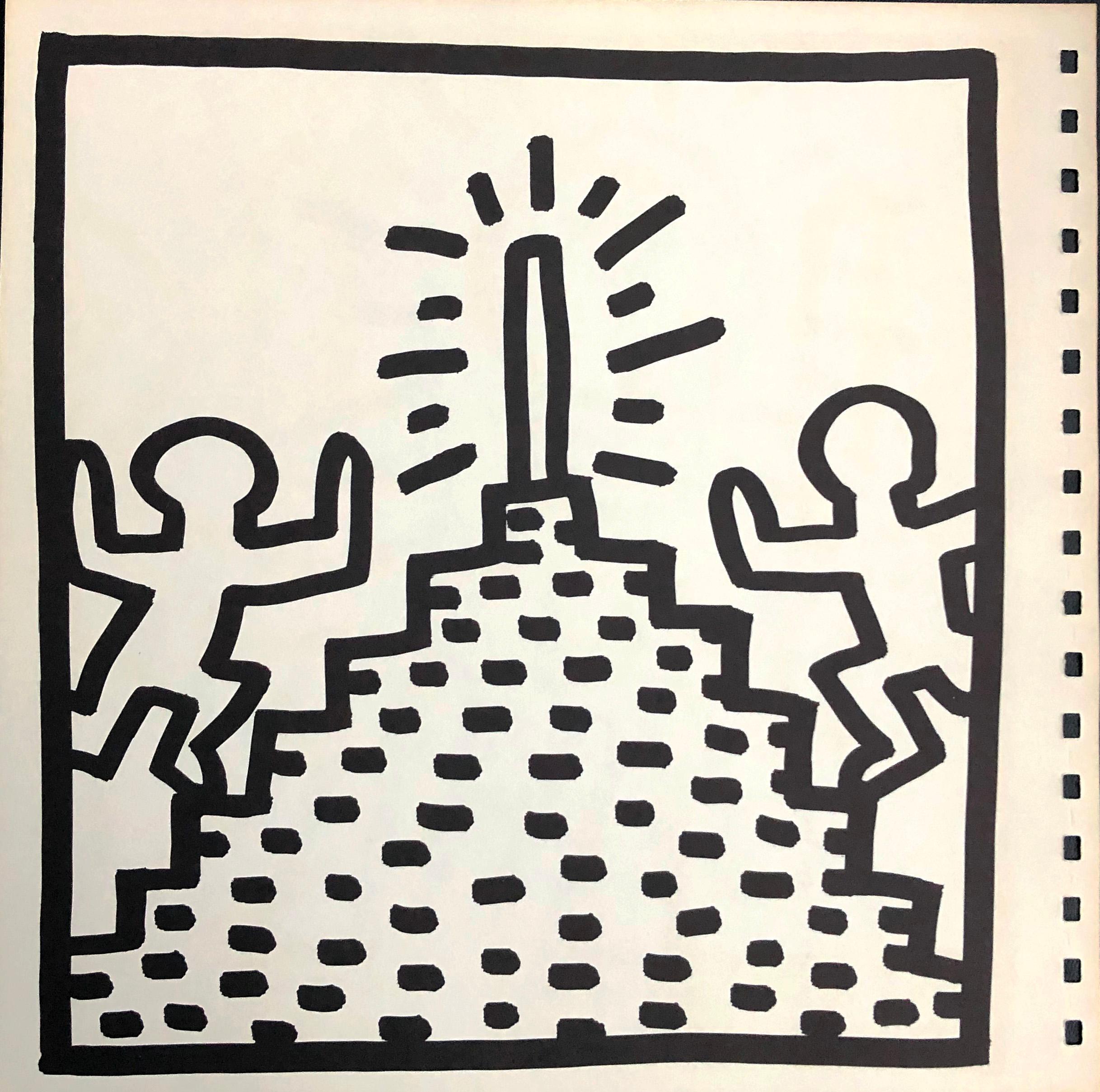 Keith Haring (untitled) Pyramid lithograph 1982 (Keith Haring prints)  1