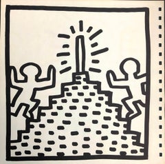 Keith Haring (untitled) Pyramid lithograph 1982 (Keith Haring prints)