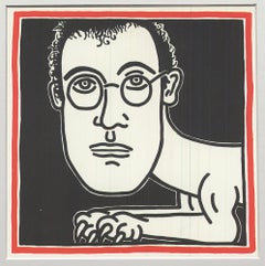 Autorretrato sin título de Keith Haring, enmarcado, 1993