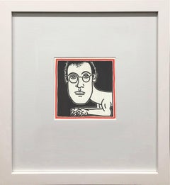 Autorretrato sin título de Keith Haring, enmarcado, 1993